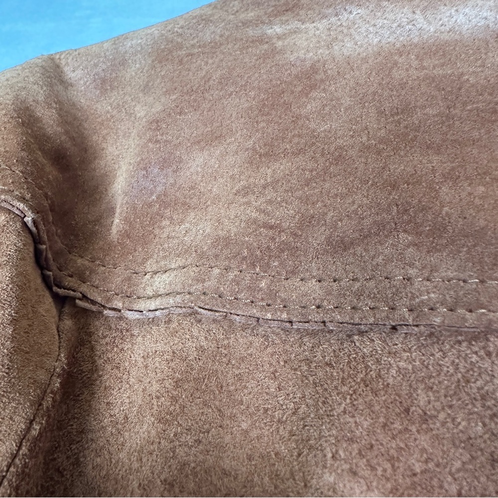 Wilsons 80s vintage suede brown Leather Jacket western southwestern boho cowboy - Picture 12 of 15